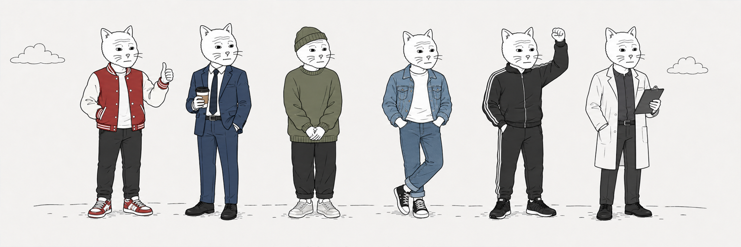 The many outfits of Cat Wojak